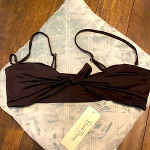 Beach bunny black bandeau swim top